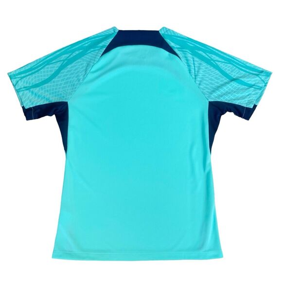 NIKE DRI-FIT Football Soccer T Shirt Vivid Mint Blue Women's Size M Short Sleeve - Picture 2 of 8